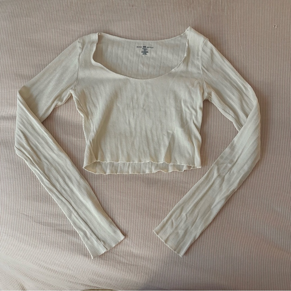 Brandy Melville McKenna ribbed eyelet top